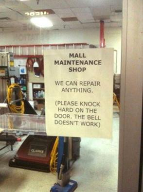 Mall maintenance shop