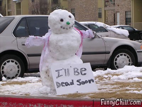 Sad snowman
